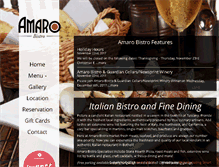 Tablet Screenshot of amarorestaurant.com